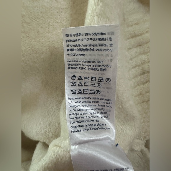 Tommy Hilfiger Flag Quarter Zip Sweater Small White Red Navy Logo Knit Pullover - Picture 10 of 10